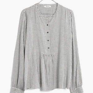 Madewell Market Popover Shirt in Malone Plaid XS